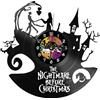 Generico Orologio da Parete in Vinile Nightmare Before Christmas Catoju Decorazioni Idee Regalo (Logo Vinaceo, Barocco nero)