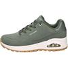 Skechers Sneaker da Donna Uno Rugged Chillproof, Finitura in Pelle Scamosciata Nera con Ricamo Duraleather, 38 EU