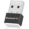 RUIZHI Adattatore Bluetooth USB 5.3, Chiavetta Bluetooth per PC, Dongle Bluetooth EDR USB per desktop, laptop, PC, cuffie, tastiera, mouse, Bluetooth Stereo, con Windows 11/10/8.1/7