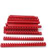 Alevar Dorsi in Plastica a Spirale per Rilegatura, 21 Anelli Diametro 22 mm, Formato A4, Capacità da 151 a 180 Fogli, Colore Rosso, Confezione da 50 Pezzi