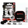 Alpine MusicSafe Pro - Tappi per le orecchie ad alta fedeltà per musicisti - Tre set di filtri intercambiabili (16, 20 e 22 dB) - Ideali per concerti e sala prove - Riutilizzabili - Nero