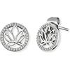 Engelsrufer - Orecchino Argento Sterling Zirconia_cubica Donna, Argento, Durchmesser: 1,1 cm - ERE-Lotus-ZI-ST