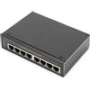 DIGITUS Industrial Gigabit Ethernet Switch 8-port, DIN rail, extended temp. range