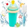 DAZZTIME Shake Slush Cup,Frozens Squeeze Cup,Slushy Maker Cup,Smoothie DIY Homemade Smoothie Cup,With 2 In 1 Straw And Spoon,Frozen Smoothies Cup for Everyone,Coppa Frullato Congelato.