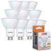 E-QUICKLY lampadina gu10 led - faretti led 10w equivalenti 70w, lampadine luce bianco calda 3000k, faretto led da interno, attacco gu10, lampada 900 lumen alta efficienza a basso consumo, 10 PZ