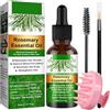 BoloShine Olio Essenziale Di Rosmarino con Massaggiatore Cuoio Capelluto, Rosemary Oil per Crescita Capelli Sopracciglia Ciglia, Capelli Secchi e Danneggiati Cura per Donna Uomo(30ml)