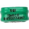 vhbw NiMH Batteria a bottone di ricambio 3 pin tipo 2/V150H 150mAh 2,4V compatibile con batterie compatibile con modellismo, luci solari ecc.