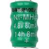 vhbw NiMH Batteria a bottone di ricambio 3 pin tipo V80H 80mAh 4,8V compatibile con batterie compatibile con modellismo, luci solari ecc.