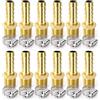 Bwintech 12 Pezzi Raccordi Portagomma, 1/8 BSP Maschio x 6 MM Connettore Portagomma con 12 Morsetti