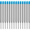 Collazoey 14PCS Ricarica Penna a Sfera, Ricariche Sostituibili, ricariche di ricambio in metallo per il formato G2, larghezza tratto 1,0 mm M, colore di scrittura (blu)