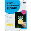 PPD A4 20 Fogli Di Carta Vinile Adesiva Lucida Per Stampanti Inkjet - Sticker Bianco - PPD-36-20