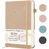 Soul Projekt Taccuino A5 Righe Greige, Diario Personal con Copertina Rigida | 361 Pagine Quaderno A5 per Scrittura, Studente Block Notes con Banda Elastica e Porta Penna, 100gsm Spesso Notebook A5