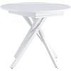 MOMMA HOME Tavolo da pranzo allungabile - Tavolo pieghevole, tavolo rotondo estensibile, tavolo da soggiorno estensibile, gambe metalliche con regolazione altezza, colore bianco, modello Revocu,