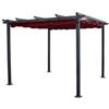 EuroGarden GAZEBO PERGOLA DA ESTERNO EURO GARDEN DAIANA IN ACCIAIO COLORE BURGUNDY, 3X3 M