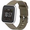 Linsar - Fitness Watch - Smartwatch con touchscreen HD - Fitness tracker con misurazione della frequenza cardiaca, analisi del sonno e controllo musicale - Unisex - Smartphone IOS/Android - oliva