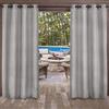 Exclusive Home Biscayne Indoor/Outdoor Grommet Top Window Curtain Panel Pair Testurizzata Bicolore, Argento, 54 x 96 cm