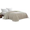 Beatrice Home Fashions Channel Copriletto in ciniglia, Cotone, Avorio, Queen