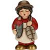 THUN - Presepe 2022 - Statuina Presepe Salumiere in Ceramica Decorata a Mano, Versione Vestito Marrone - Linea Presepe Classico - 4,3X4,5X8 cm h