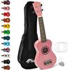 TIGER Principianti e Ukulele Soprano, Ukulele e Borsa, Rosa