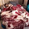 Zoomlie Raschel - Coperta invernale spessa e trapuntata, a doppio strato, calda e morbida e soffice, rossa, per letto matrimoniale, divano, poltrona, copriletto, divano (stile 1.200 x 230 cm (4000 g))