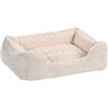 Flamingo Letto per animali Verona, 65 x 50 x 20 cm, ideale per Beagle, Bassotto, Cavalier King Charles, Chihuahua, Shih Tzu, Pechinese e Plus, beige elegante