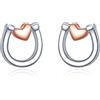 YFN Ferri di Cavallo Orecchini Argento Sterling Gioielli Moda Forma di Cuore Regalo per Donne Ragazza