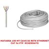 MY SMART SHOP MATASSA 100 MT Metri Cavo di Rete FTP Cat 5E LAN ETHERNET 5 E Internet SCHERMATO Bobina Router Grigio Access Point