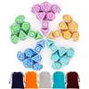 QMAY Set di dadi poliedrici per giochi da tavolo Dungeon and Dragons MTG da tavolo, 35 pezzi, serie vintage, DND, D4, D6, D8, D10, D%, D12, D20