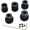 YijiaLink 5-Pack Nero Acciaio Metallo 5mm Pignone Motore Set 13T 14T 15T 16T 17T Compatibile con HPI Kyosho Losi Axial Tamiya 1/8 1/10 RC Car Monster Truck Buggy