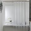 LUKDUNG Tenda da bagno, 180 x 180 cm, anti muffa in bagno, tenda per vasca da bagno, doccia, in tessuto, impermeabile, lavabile, PEVA Shower Curtain con 12 anelli per tenda da doccia, semitrasparente