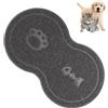 SLEEKEE Tappetino per Animali Domestici Grigio 45 x 26 cm - Antiscivolo per Cibo Umido e Asciutto di Gatti e Cani