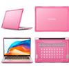 UFinetech Custodia per Huawei MateBook D14 2023 14 Pollici - Cover Protettiva Rigida Rosa, Ultra-Sottile, Antishock, Antigraffio, Design Elegante con Ventilazione, Adatta per Uomini e Donne
