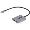 Startech.com Adattatore USB C a HDMI - Hub USB-C MST a Doppio HDMI 4K 60Hz - Convertitore USB Type-C a Multi Monitor HDMI con Cavo da 30 cm - Hub Splitter HDMI Multi-Stream Trasport (MST14CD1212HD)