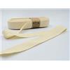 Trimz - Nastro 100% cotone a spina di pesce, naturale, 25 mm x 5 m