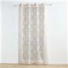 Douceur d'Intérieur, tenda trasparente con occhielli (140 x 240 cm) Berry, tortora, tulle sabbiato ricamato