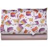 Smart Deco Home Completo letto lenzuola federe letto stampa fantasia 100% cotone Made in Italy MATRIMONIALE GATTI ARANCIONE