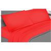 Passione per le tele Completo Letto Lenzuola Cotone Percalle, Lenzuola e 2 Federe da Letto, 100% Cotone Made In Italy, Biancheria da Letto Tinta Unita (matrimoniale, rosso)