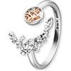 Engelsrufer Anello da donna aperto in argento Sterling - tempestato di 7 zirconi - regolabile - senza nichel, misura unica, Argento sterling, Zirconia cubica