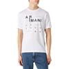 ARMANI EXCHANGE lettera logo tee, T-shirt Uomo, Bianco, XXL