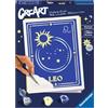 Ravensburger CreArt Serie Trend D Zodiaco: Segno del Leone, Kit per Dipingere con i Numeri, Contiene una Tavola Prestampata, Pennello, Colori e Accessoriper tutti i creativi dai 12+ anni