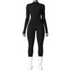 MJGkhiy Tuta Intera Donna Aderente Modellante Elastici Maniche Lunghe/senza Rompers Sexy Tinta Unica Jumpsuit Leggins Push Up Completo Per Yoga Esercizio Abbigliamento Sport Tuta Completa Curvy