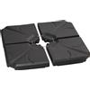 Outsunny Base per Ombrellone in HDPE da 4 Pezzi, Riempibili con Acqua e Sabbia max 18kg, 103x103x8.3 cm, Nero|Aosom