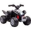 AIYAPLAY Quad Elettrico per Bambini 18-36 Mesi con Luci LED, Clacson e Pedali, 65.5x38.5x43.5 cm, Nero|Aosom