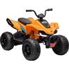 HOMCOM Quad per Bambini 3-8 Anni con Licenza McLaren e Fari LED, 107x71x73.5 cm, Nero e Arancione|Aosom