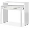 Habitdesign 004582BO - Tavolo da scrivania allungabile, Artik bianco, 98,5 x 87,5 x 36-70 cm Profondità