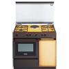 De'Longhi De Longhi SEK 8541 N ED - Cucina a gas con forno elettrico grill, 90x50 cm, Vano portabombola, Beige/Marrone