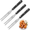 Hwtcjx 3 Pezzi Forchetta per Carne in acciaio inox, Forchettoni da Carne, Forchettone Barbecue, Forchetta per Arrosti con Manico in Bachelite, Forchette Acciaio per Arrosti (26.5 cm)