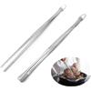 TRKETK 2 Pezzi 30cm Pinza Cucina Professionali, Pinzette da Cucina in Acciaio Inossidabile con Gancio Pinza da Cucina Multiuso Pinzette Extra Lunghe per Cottura al Forno Barbecue (Argento)