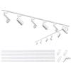 Bravsekai Kit di teste e binari illuminati, 20W 6000K Cool White Plug in LED Track Lights compatibile con il sistema di luci a binario di tipo H con binari da 4x1m Faretto moderno per illuminazione d'accento