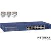 Netgear 10347233 GS724TP Switch Smart Managed Pro 24 porte Gigabit PoE+(tot 190W),Garanz
